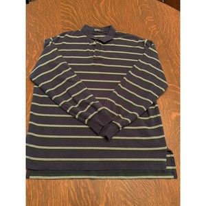 Ralph Lauren Long Sleeve Polo Shirt Men's Sz L Navy Blue Golf Rugby 0022